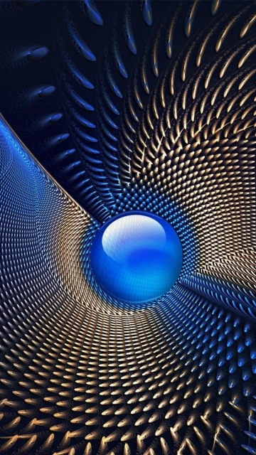 Blue Sphere in Geometric Tunnel