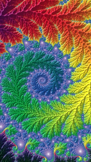 Colorful Fractal Spiral