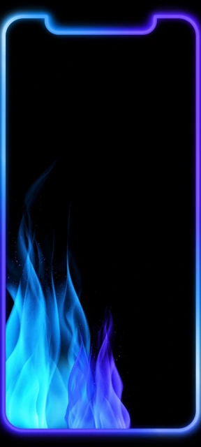 Border Flame Black Background