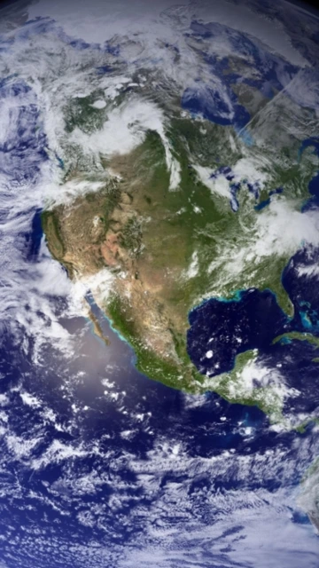 North America Earth Satellite View