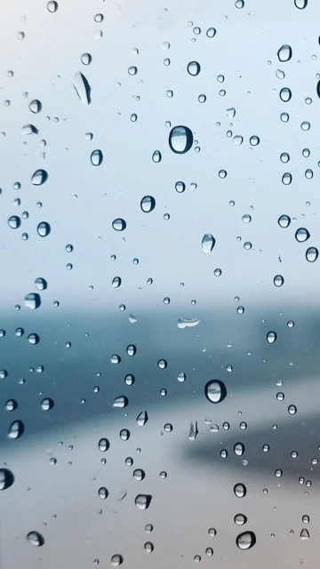 Raindrops on Glass Window