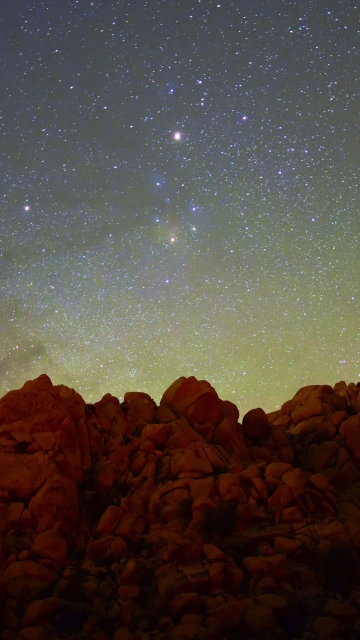 Pile Of Stones & Starry Sky 4K