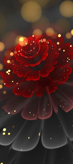 Red Fractal Flower