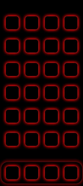 Red Glowing App Icons