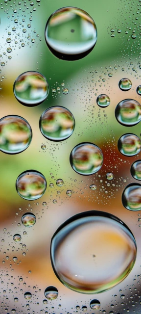 Water Droplets on Glass