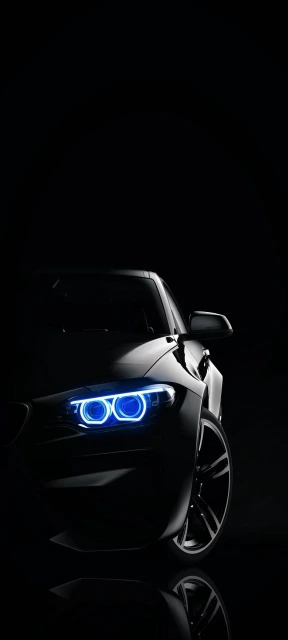 Black Car Amoled Wallpaper