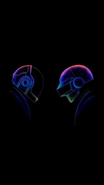 Daft Punk Helmet Silhouettes