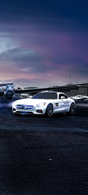 Mercedes White Car Wallpaper