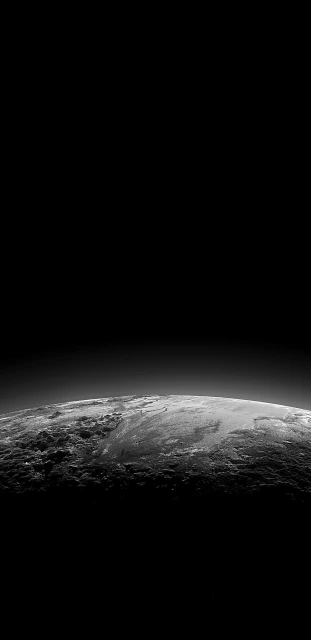 Planet Curvature Black and White