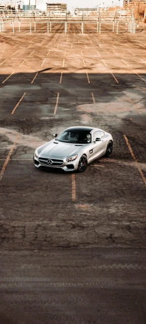 Silver Mercedes AMG GT Car