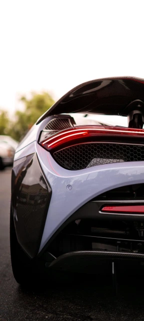 Silver Sports Car Rear View