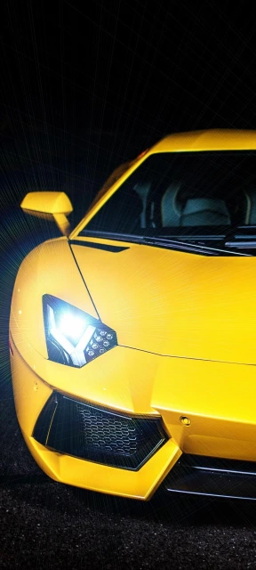 Yellow Lamborghini Headlight