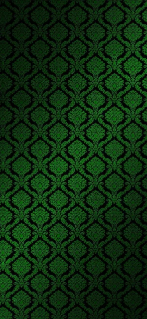Green Damask Pattern Background