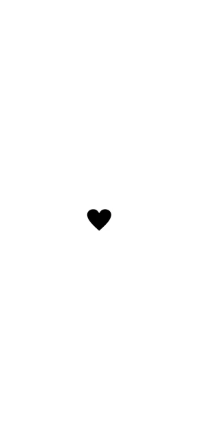 Black Heart on White Background