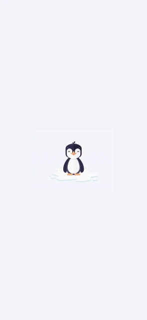 Cute Penguin on Ice Illustration