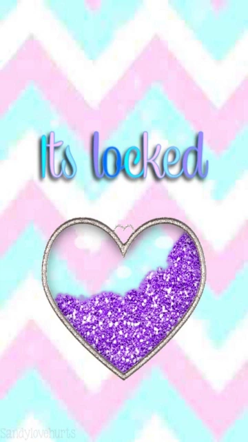 Its Locked Purple Heart Wallpaper