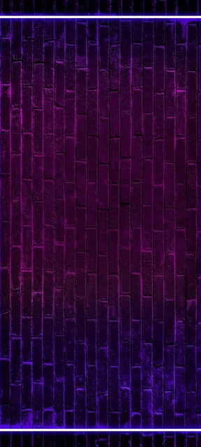 Purple Neon Brick Wall