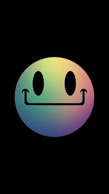 Rainbow Gradient Smiley Face