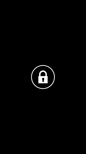 White Padlock Icon on Black Background