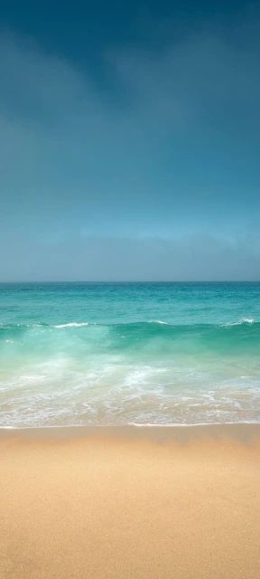 Beach With Turquoise Waves