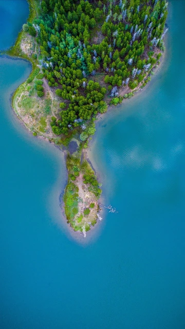 Island Ocean Aerial View