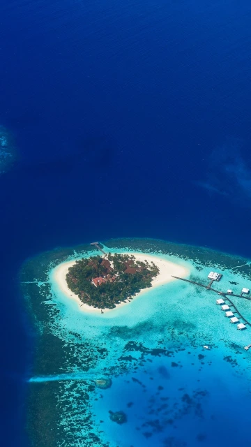 Island Ocean Top View