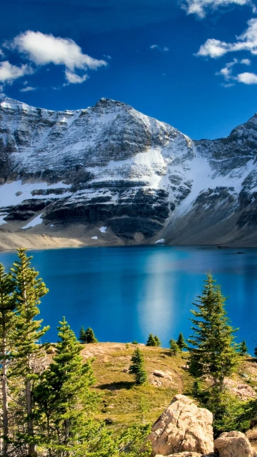 Lake Mountains Rocks