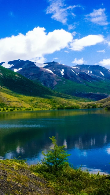 Mountains Lake Grass