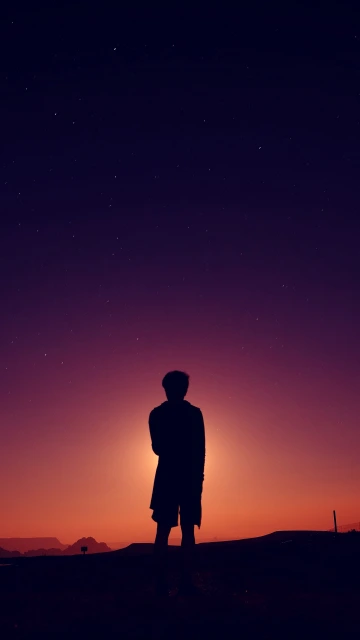 Silhouette Man Night