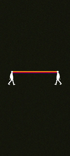 Two People Holding Rainbow