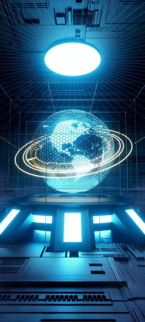 Futuristic Globe Display