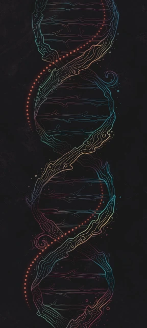 Colorful DNA Helix Vector