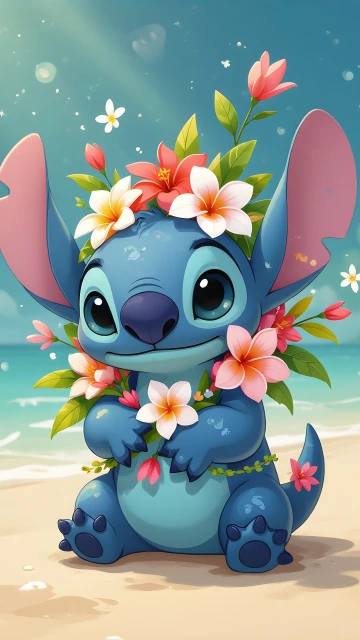 Cute Character Beach Floral Crown
