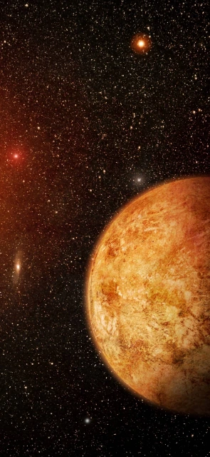 Planet and Stars Space Wallpaper
