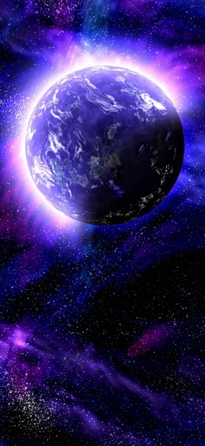 Planet With Purple Nebula