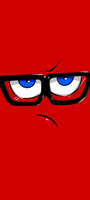 Red Angry Face With Glasses