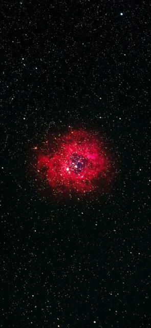 Red Nebula in Starry Sky