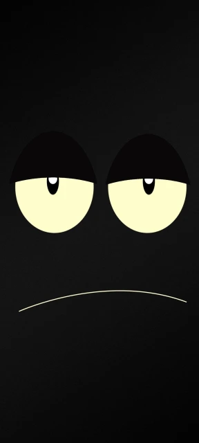 Sad Angry Face Vector Amoled Black Wallpaper
