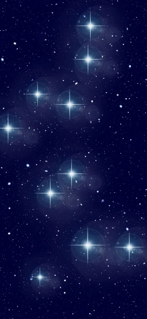 Star Field With Glowing Stars