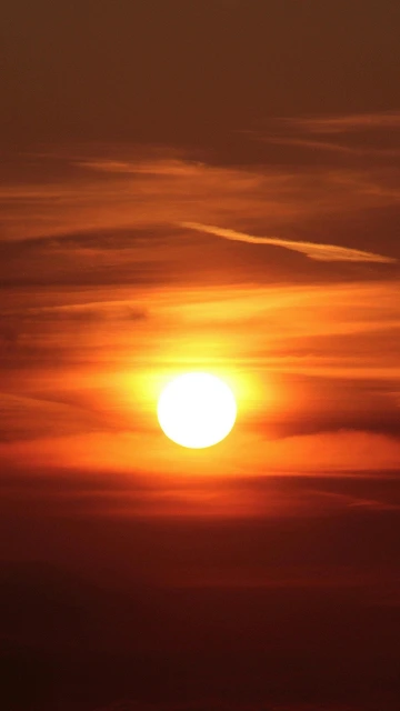 Sunset Over Orange Sky