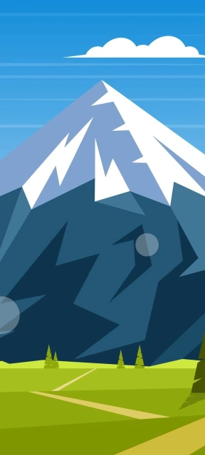 Vector Mountain Grass Wallpaper