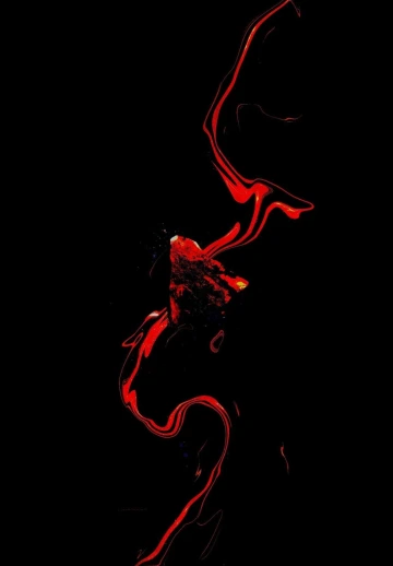 Amoled Red Black Abstract Wave