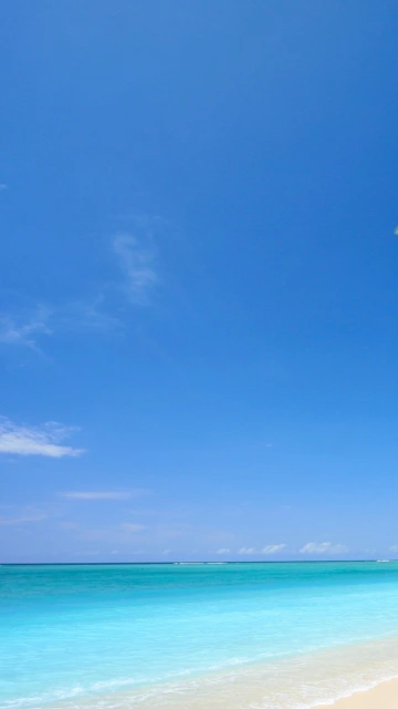 Beach With Turquoise Water and Blue Sky