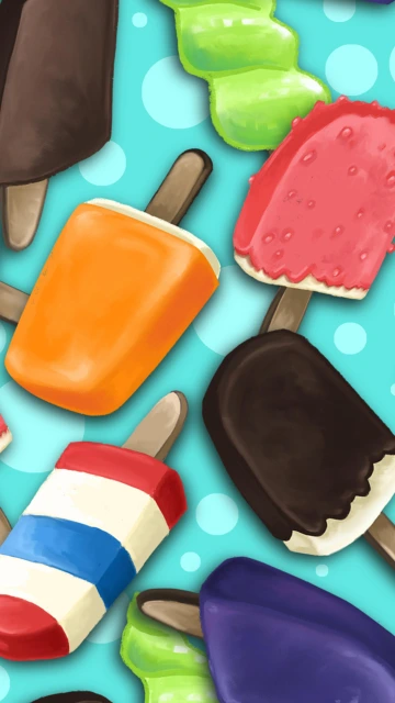 Colorful Popsicles Illustration