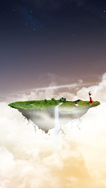 Floating Island With Lighthouse