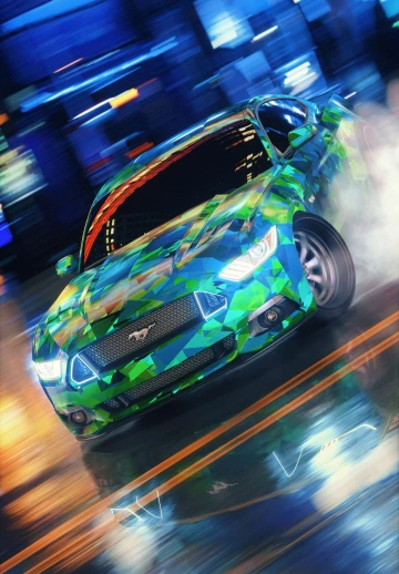 Modified Ford Mustang Sports Car