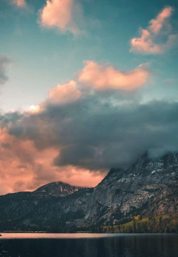 Morning View Of Mountain With Clouds