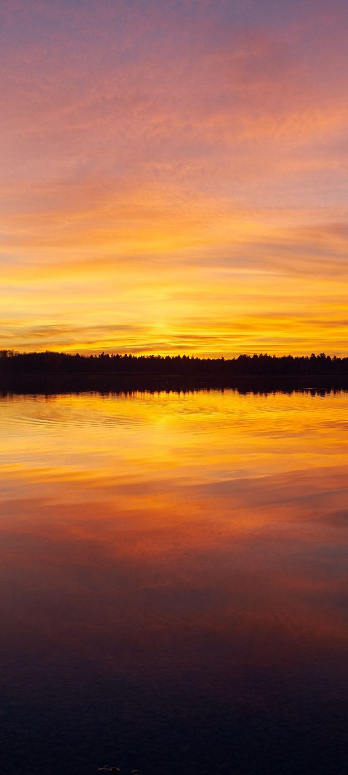 River Sunset and Sky Wallpaper