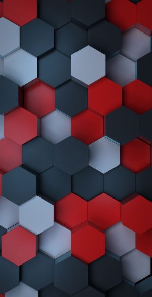 Hexagon 3D Blue Abstract 4K Wallpaper #51