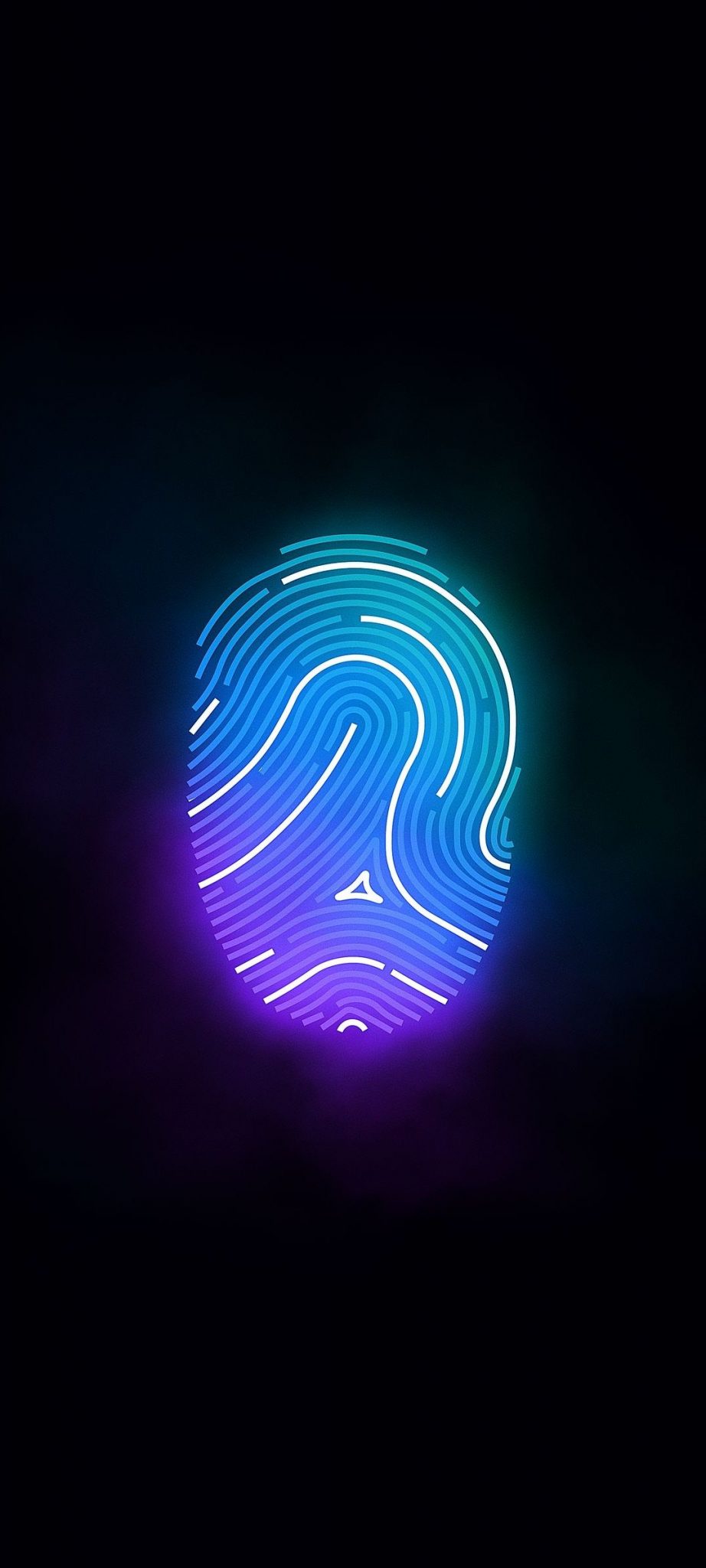 Vector Neon Fingerprint Wallpaper - 126